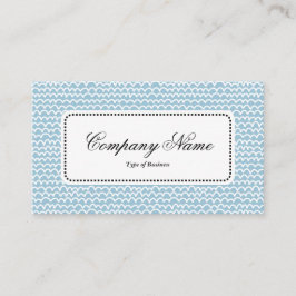 中央ラベルv5 – 波 – 青淡い色の9dc6d8の白 名刺