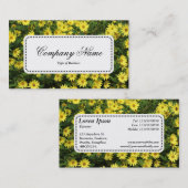 中央ラベルv5 – 黄色のデイジー 名刺 (正面/裏面)