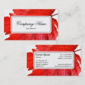 中央ラベルv5 - Maple 日本の Leaf 名刺 (正面/裏面)