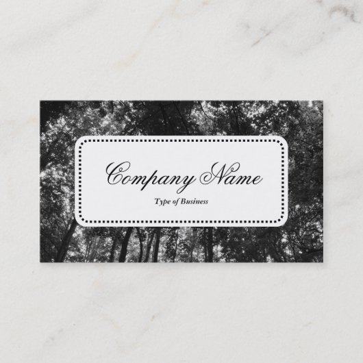 中央ラベルv5 - Woodland Canopy 01 BW 名刺 (正面)