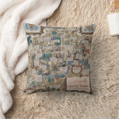 中央ロンドンのDunlopの地図の文学的な陸標 クッション (ブランケット)