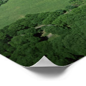 中央公園と西側の空中眺め ポスター (角)