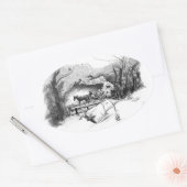 中央公園のステッカーに乗る 楕円形シール (封筒)