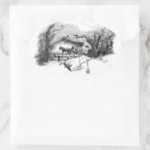 中央公園のステッカーに乗る 楕円形シール (バッグ)