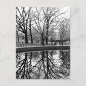 中央公園の美しい冬の風景 ポストカード (正面)