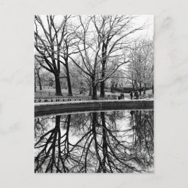 中央公園の美しい冬の風景 ポストカード