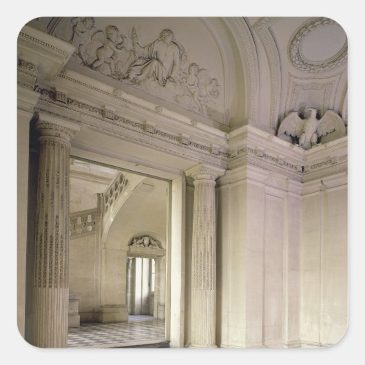 中央前庭のビュー、構築1642-51 スクエアシール (正面)