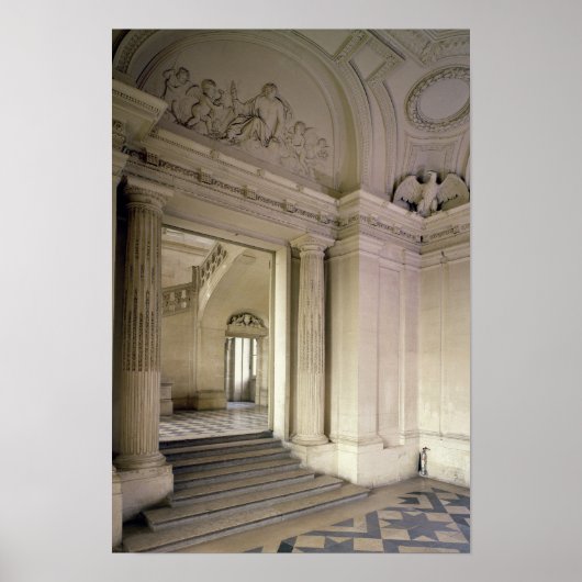 中央前庭のビュー、構築1642-51 ポスター (正面)