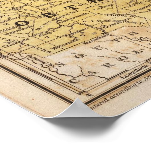 中央州の地図 ポスター (角)