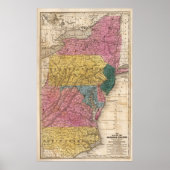 中央州の地図 ポスター (正面)