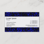 中央帯 – 抽象芸術線 – 青 名刺 (裏面)