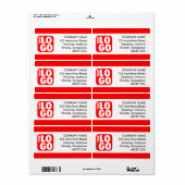 中央帯 – 赤 ラベル (フルシート)