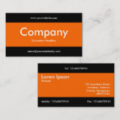 中央帯v2 -オレンジ（黒） 名刺 (正面/裏面)