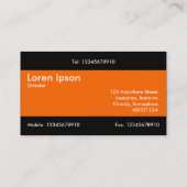 中央帯v2 -オレンジ（黒） 名刺 (裏面)