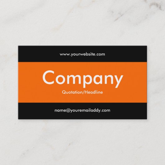 中央帯v2 -オレンジ（黒） 名刺 (正面)