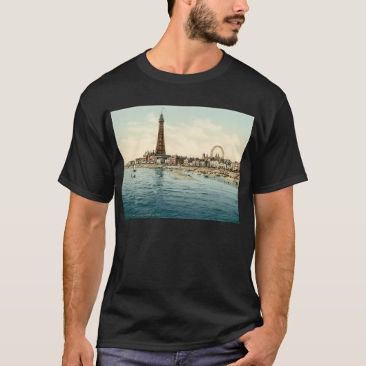 中央桟橋から、ブラックプール、イギリス Tシャツ (正面)