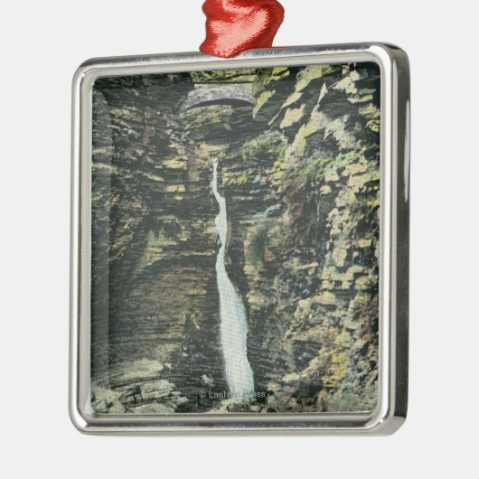 中央滝の眺め メタルオーナメント (左)