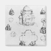 中央集権計画の建物のための勉強 マグネット (正面)