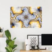 中央 – フラクタルアート ポスター (ホームオフィス)