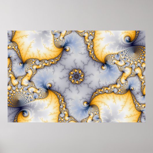 中央 – フラクタルアート ポスター (正面)