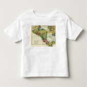 中央AmericaPanoramic MapCentralアメリカ トドラーTシャツ (正面)