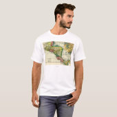 中央AmericaPanoramic MapCentralアメリカ Tシャツ (正面フル)