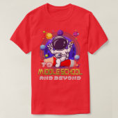 中学や宇宙飛行士を超えてシュオに戻る Tシャツ (デザイン正面)