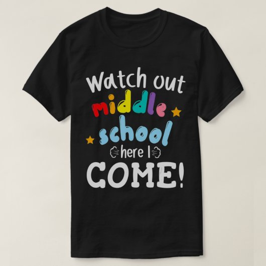 中学を見てこ来この先輩 Tシャツ (デザイン正面)