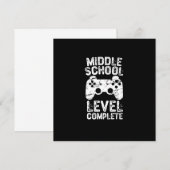 中学レベル完了 招待状 (正面/裏面)