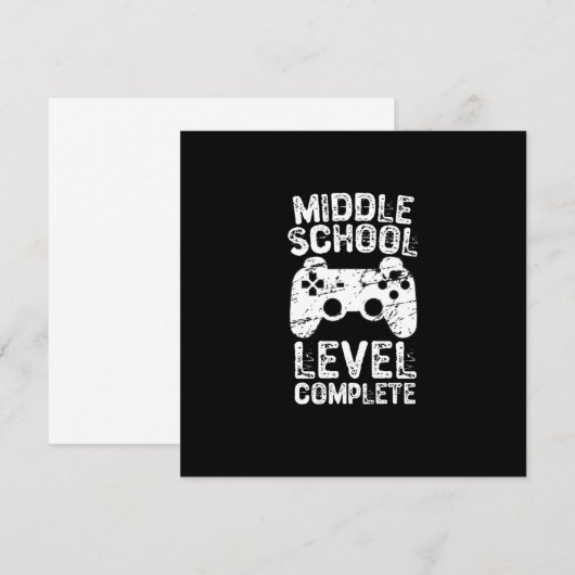 中学レベル完了 招待状 (正面/裏面)