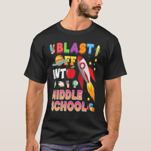 中学ロケット新学期に突進する Tシャツ (正面)