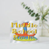 中学ロック – ギター ポストカード (スタンド正面)