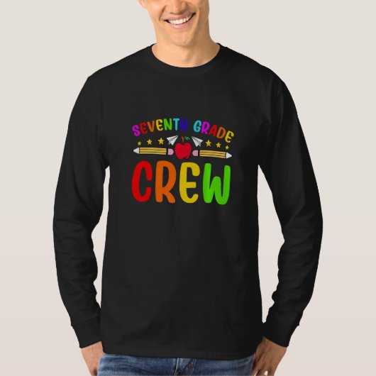 中学一年生の仲間たち最初の日かわいい学校に戻ろう Tシャツ (正面)