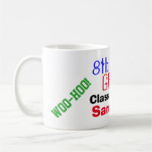 中学卒業おめでとう!高校に気をつけて コーヒーマグカップ (左)