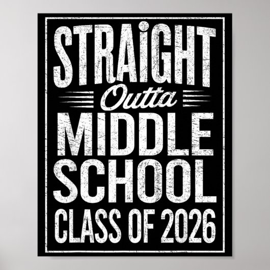 中学卒業クラス Straight outta ポスター (正面)