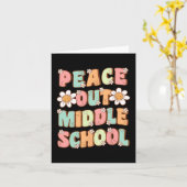 中学卒業式の最後の日Sc カード (黄色い花)