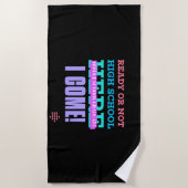 中学卒業生 – 準備完了か否か ビーチタオル (正面)