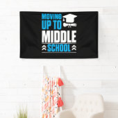 中学小学校への転校 横断幕 (インサイチュ)