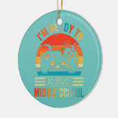 中学時代のビデオゲームを潰す準備ができている セラミックオーナメント (左)