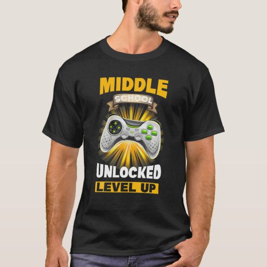 中学校のアンロックレベル20のゲームクラス Tシャツ (正面)