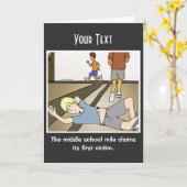 中学校のグリーティングカード カード (黄色い花)