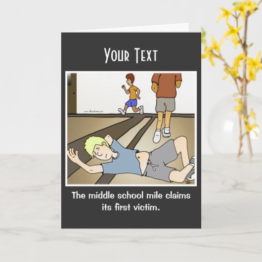 中学校のグリーティングカード カード (黄色い花)