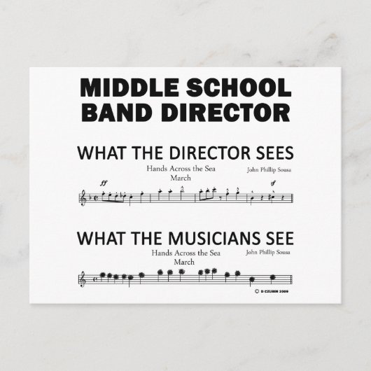 中学校のバンドの感想 ポストカード (正面)