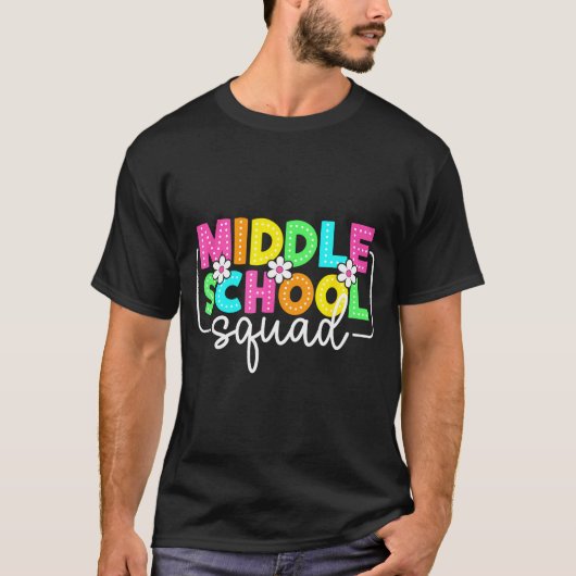 中学校の仲間　教員　新学期 Tシャツ (正面)