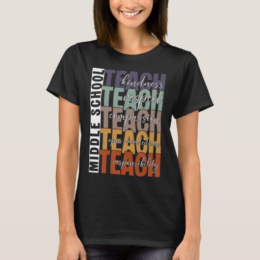 中学校の先生 Tシャツ (正面)