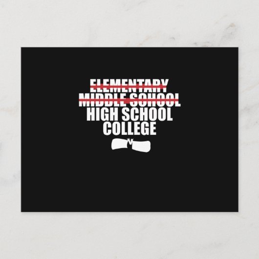 中学校の卒業 ポストカード (正面)