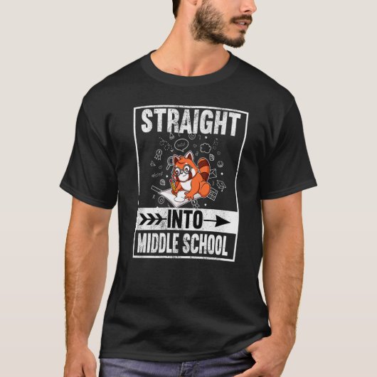 中学校の小学校卒業にまっすぐ進む Tシャツ (正面)