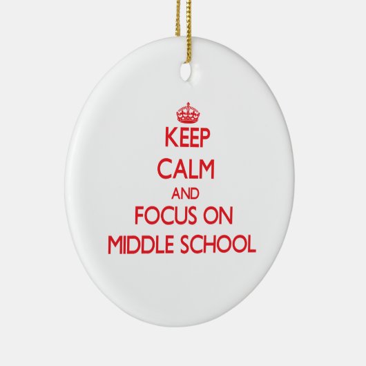 中学校の平静そして焦点を保って下さい セラミックオーナメント (右)