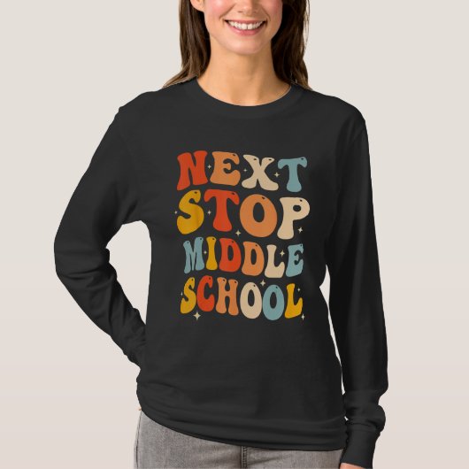 中学校の次のステップ 小学校の卒業 Tシャツ (正面)