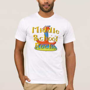 中学校の石-ギター Tシャツ